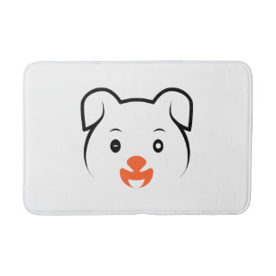 Cute Puppy Wink Bath Mat