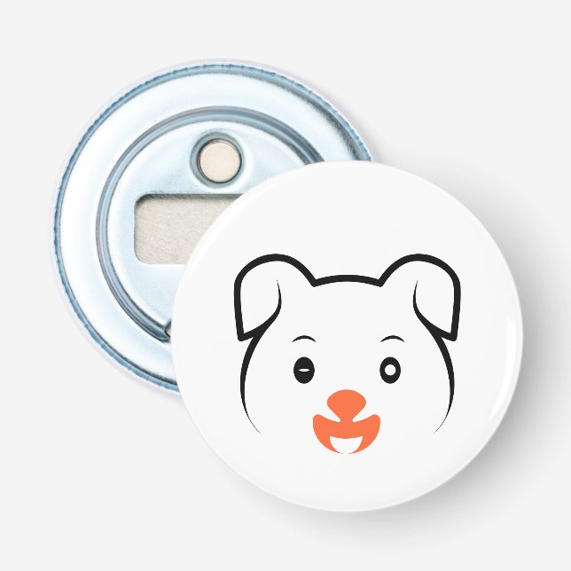 Cute Puppy Wink Bottle Opener (Front)
