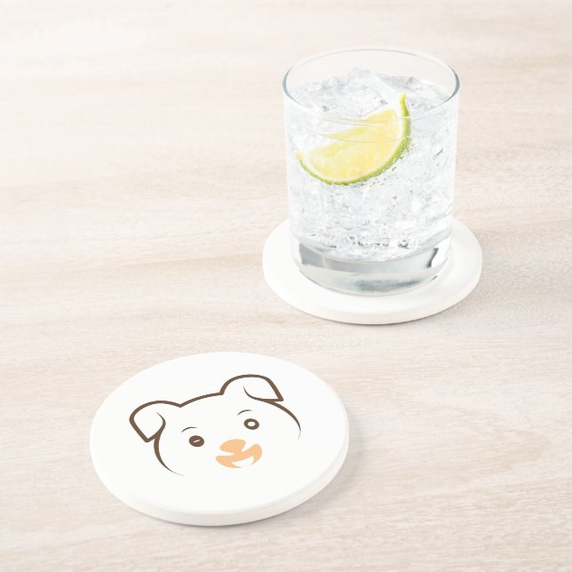 Cute Puppy Wink Coaster (Side)