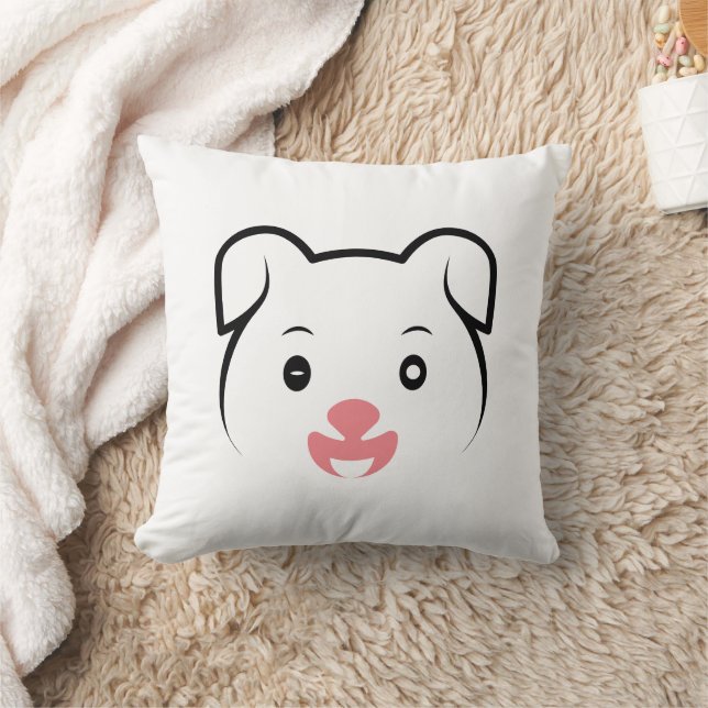 Cute Puppy Wink Cushion (Blanket)