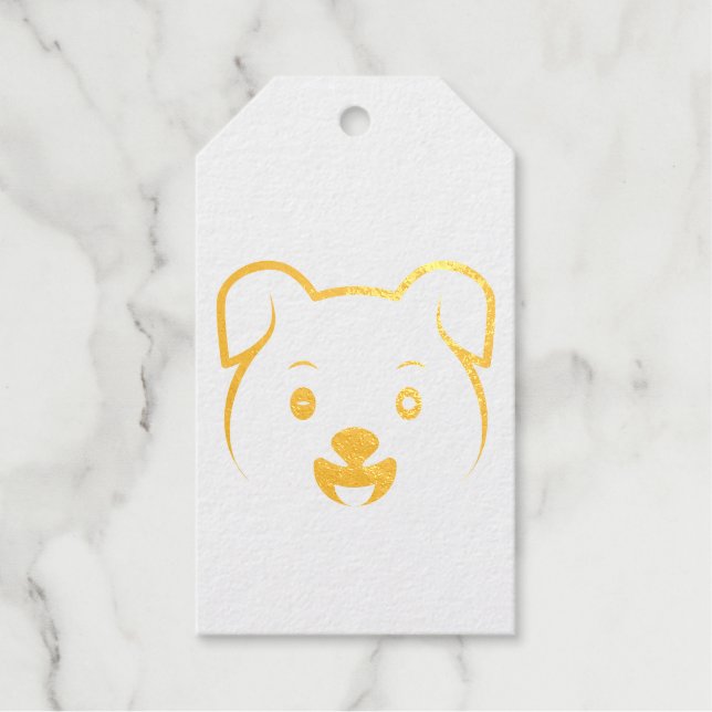 Cute Puppy Wink Gift Tags (Front)