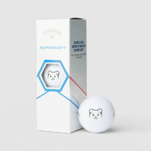 Cute Puppy Wink Golf Balls