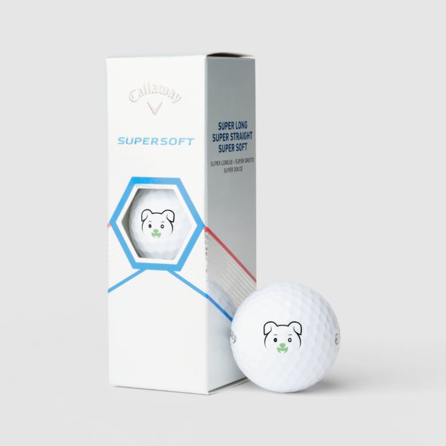 Cute Puppy Wink Golf Balls (Packaging)