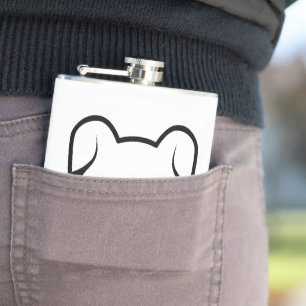 Cute Puppy Wink Hip Flask