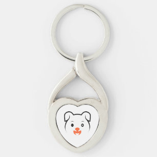 Cute Puppy Wink Key Ring