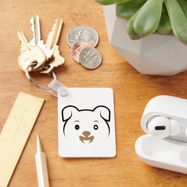 Cute Puppy Wink Key Ring (Desk)