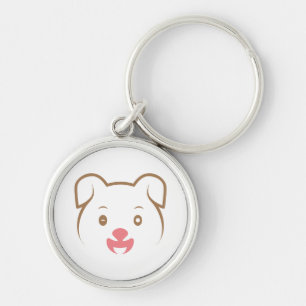 Cute Puppy Wink Key Ring