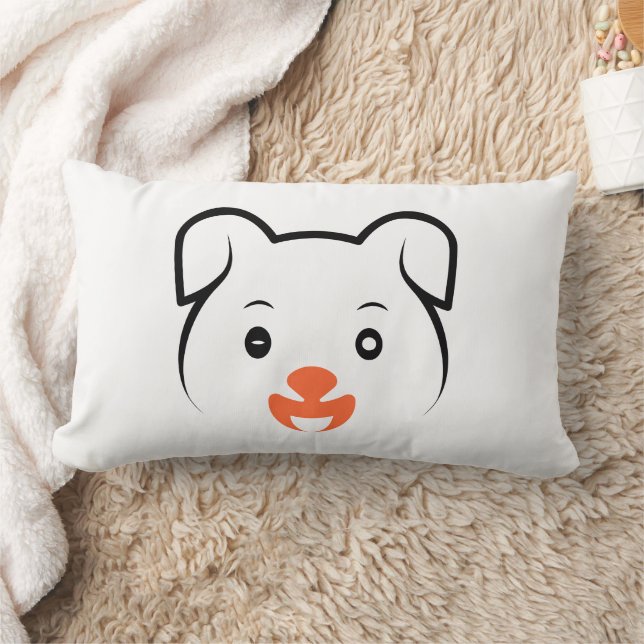 Cute Puppy Wink Lumbar Cushion (Blanket)
