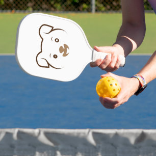 Cute Puppy Wink Pickleball Paddle