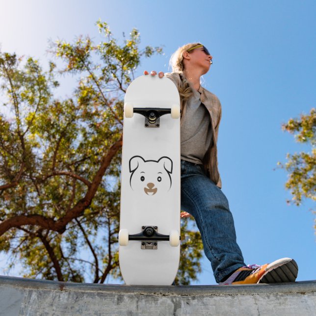 Cute Puppy Wink Skateboard (Outdoor 1)