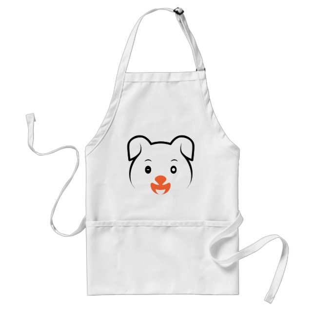 Cute Puppy Wink Standard Apron (Front)