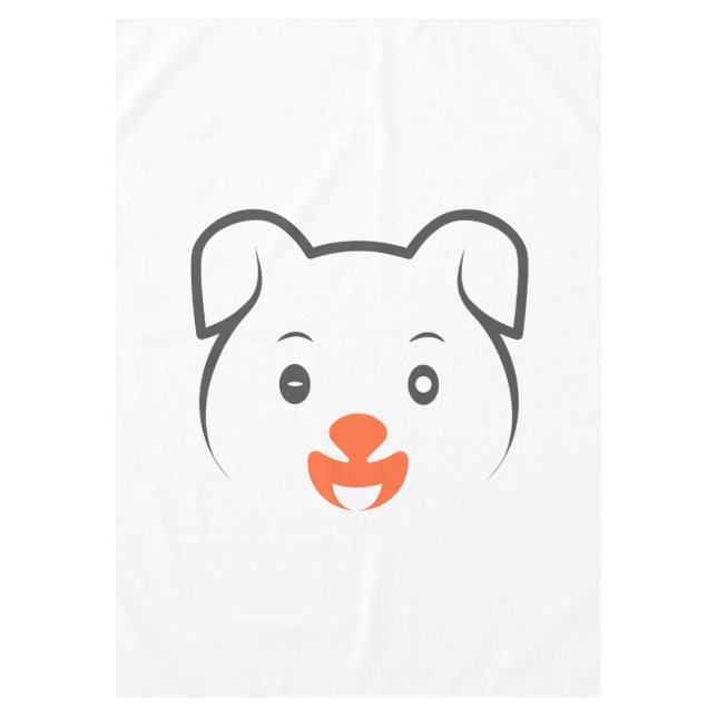 Cute Puppy Wink Tablecloth (Front)