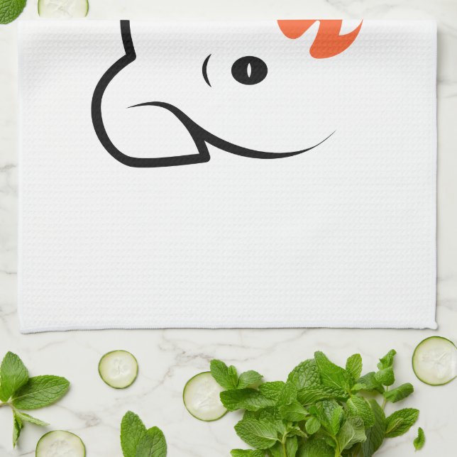Cute Puppy Wink Tea Towel (Folded)