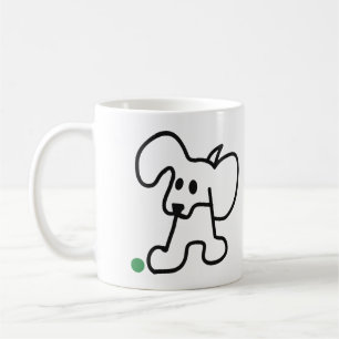 Cute Puppy With A Green Ball Coffee Mug