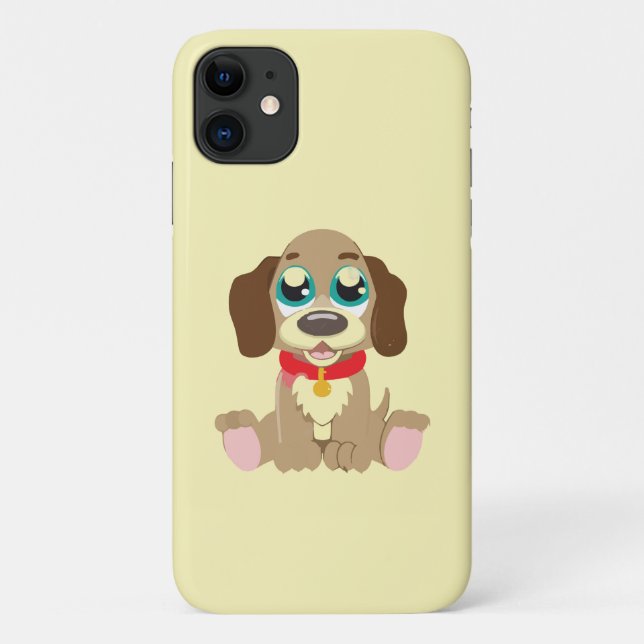 Cute Puppy With Beautiful Eyes Case-Mate iPhone Case (Back)