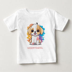 Cute Puppy with Colorful Spots Baby T-Shirt