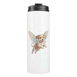Cute Puppy with Glowing Fairy Wings — Magical Pet Thermal Tumbler