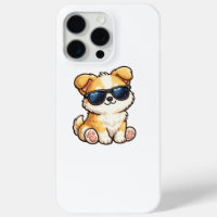 Cute Puppy with Sunglasses Kawaii Design