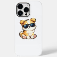 Cute Puppy with Sunglasses Kawaii Design