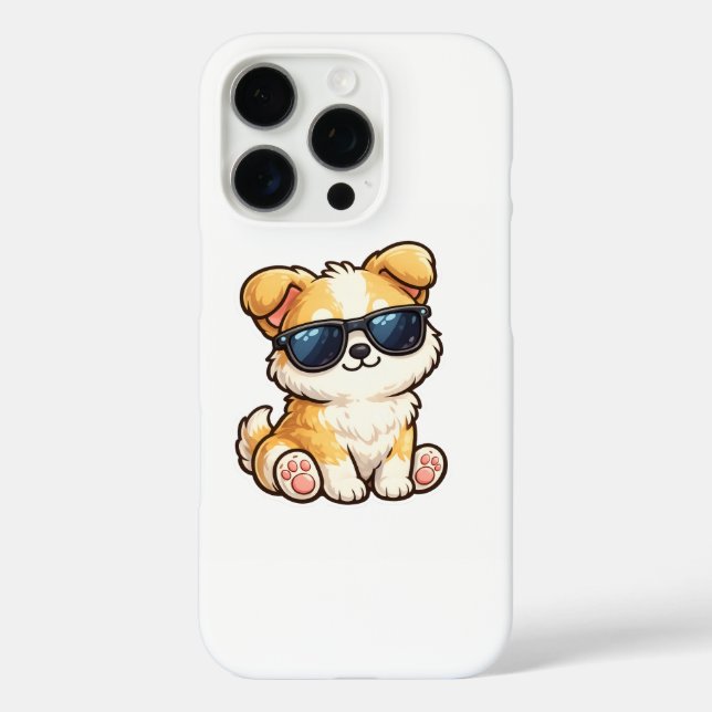 Cute Puppy with Sunglasses Kawaii Design Case-Mate iPhone Case (Back)