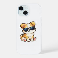 Cute Puppy with Sunglasses Kawaii Design
