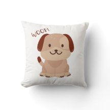 Cute Puppy - Woof Throw Pillow