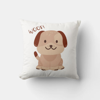 Cute Puppy - Woof Throw Pillow