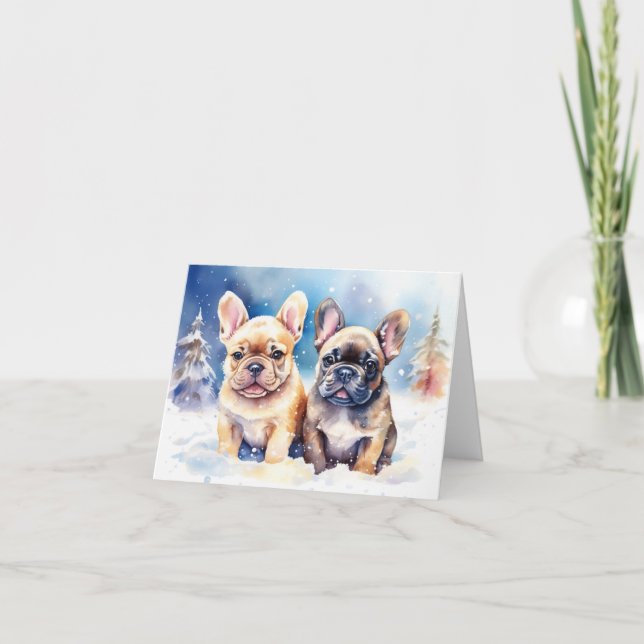 Cute Puppy Xmas Card (Front)