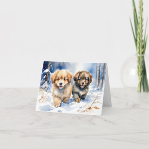 Cute Puppy Xmas Card
