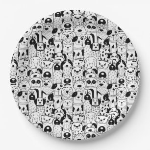 Cute Pups Paper Plate