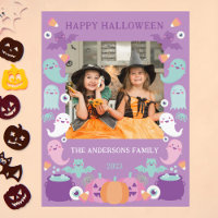 Cute purple and pastel colours halloween photo car
