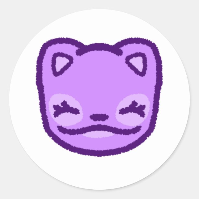 Cute Purple Animal Sticker (Front)
