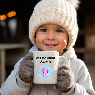 Cute Purple Ask Me About Axolotls Salamander Coffee Mug