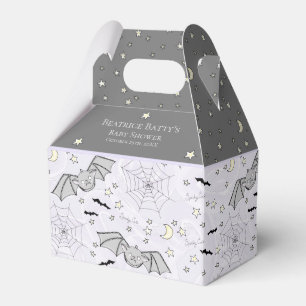 Cute Purple Baby Bats Halloween Favour Box