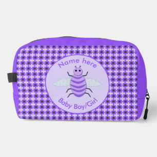Cute Purple Baby Bee Gender Neutral Custom Dopp Kit