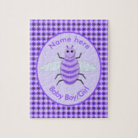 Cute Purple Baby Bee Gender Reveal Neutral Custom