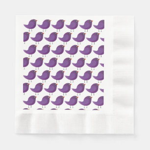 cute purple bird napkin