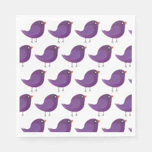 cute purple bird napkin