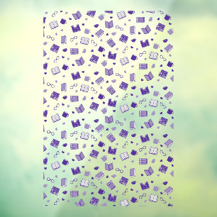 Cute Purple Book and Reading Pattern