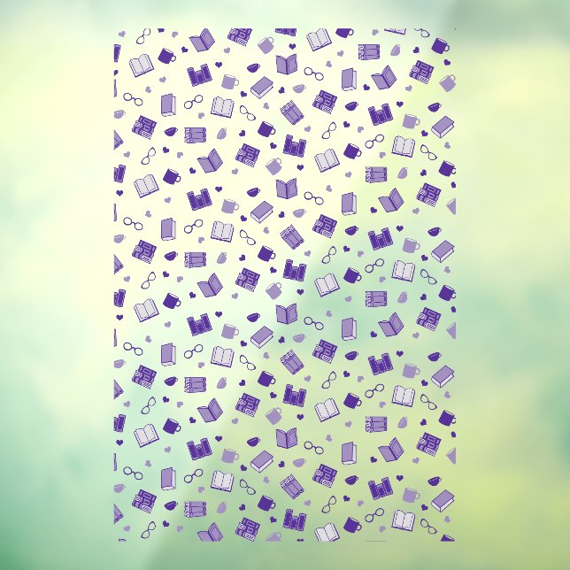Cute Purple Book and Reading Pattern (Sheet 3)