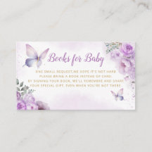 Cute Purple Books for Baby Butterfly Baby Shower