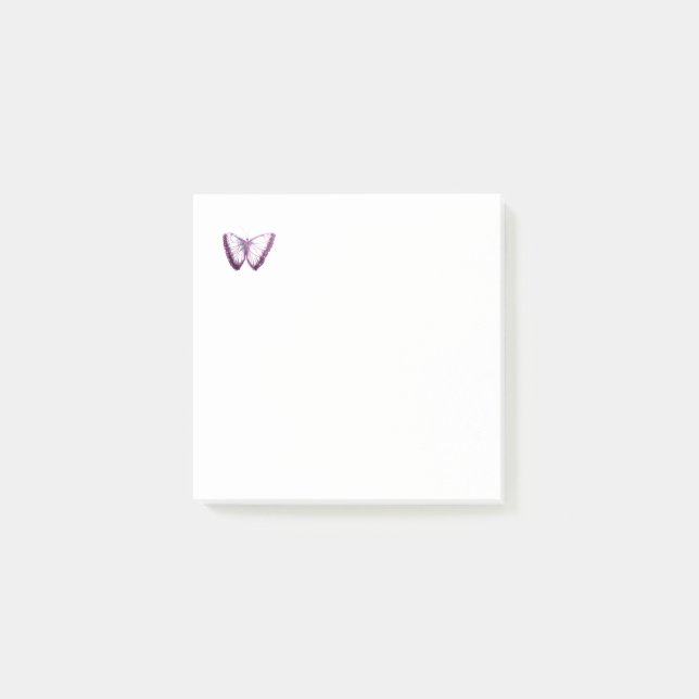 Cute Purple Butterfly design Post-it Notes (Front)