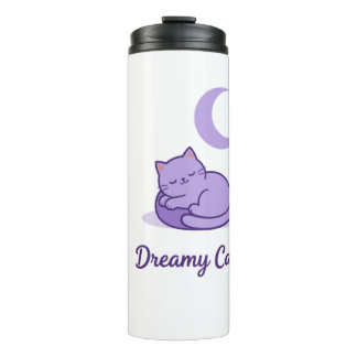 Cute Purple Cat Moon Travel Mug Gift