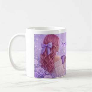 Cute Purple Coffee Mug Girly Magical Gift