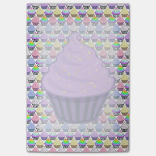 Cute Purple Cupcake Swirl Icing With Sprinkles Post-it Notes