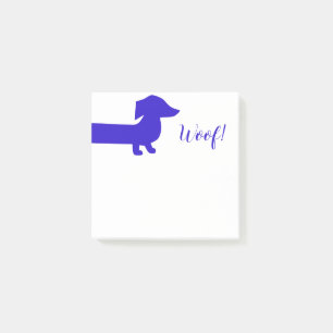 Cute Purple Dachshund Custom Template Post-it Notes