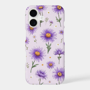 Cute Purple Daisies Floral Aesthetic Phone Case