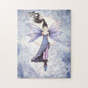 Cute Purple Fairy Fantasy Art Jigsaw Puzzle