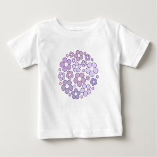 Cute Purple Flowers Baby T-Shirt