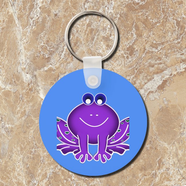 cute purple frog key ring (Creator Uploaded)
